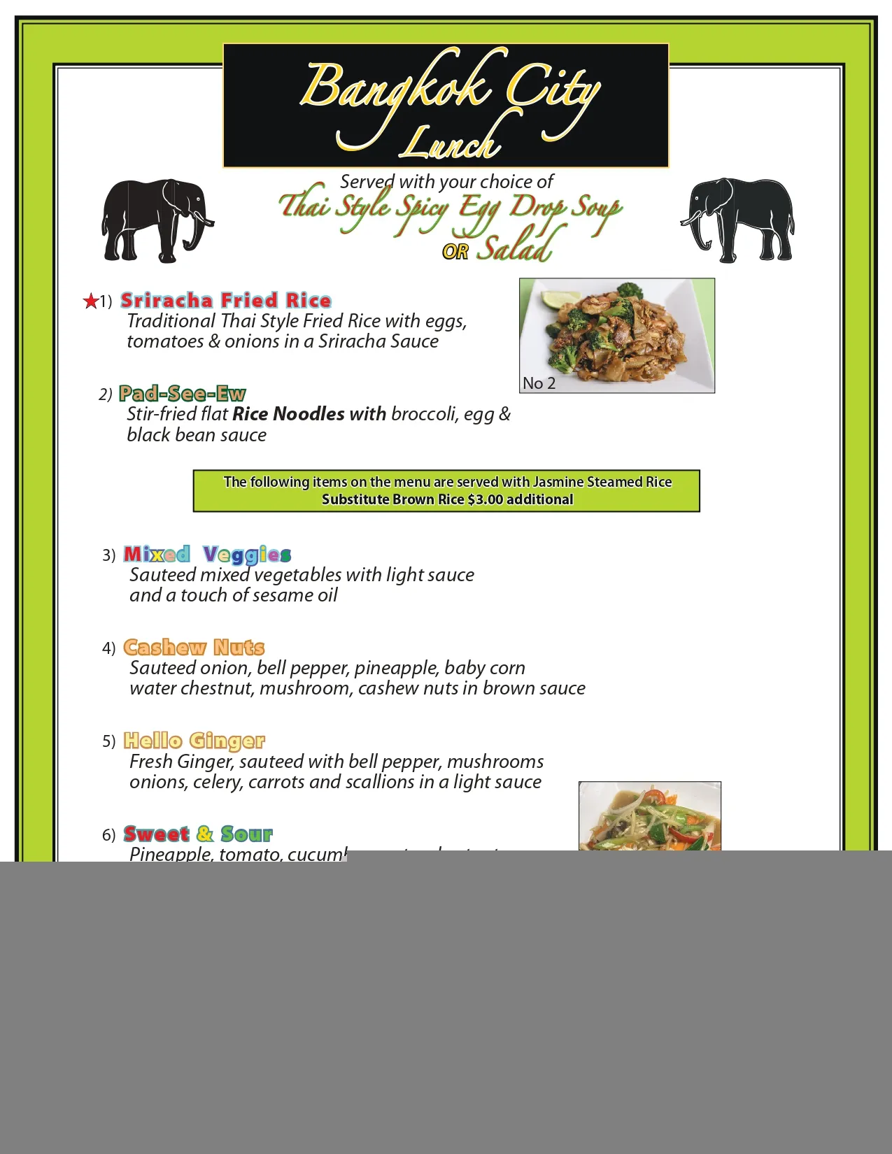 Preview of the Lunch, page 1 menu page from 2022